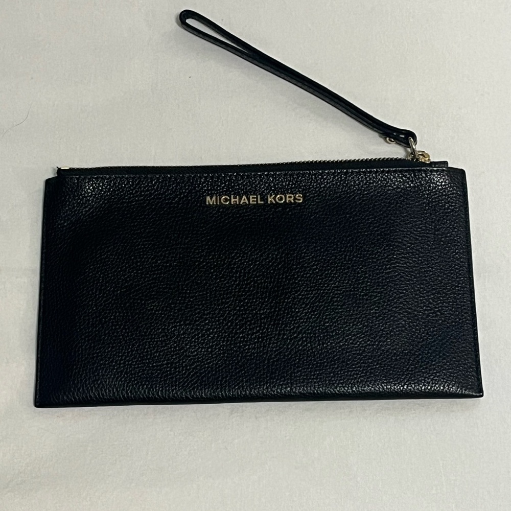 Michael Kors Black Leather Clutch
